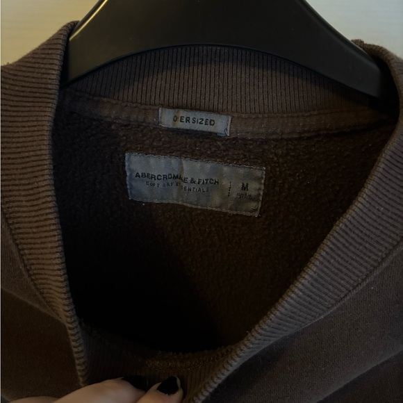 Chocolate Brown Abercrombie Essentials Sweatshirt M - Picture 3 of 4